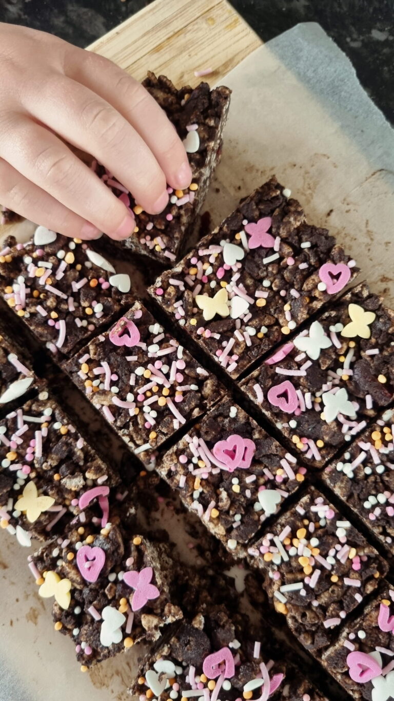 SAHM Baking Chocolate Rice Bubble Slice by VJ Cooks